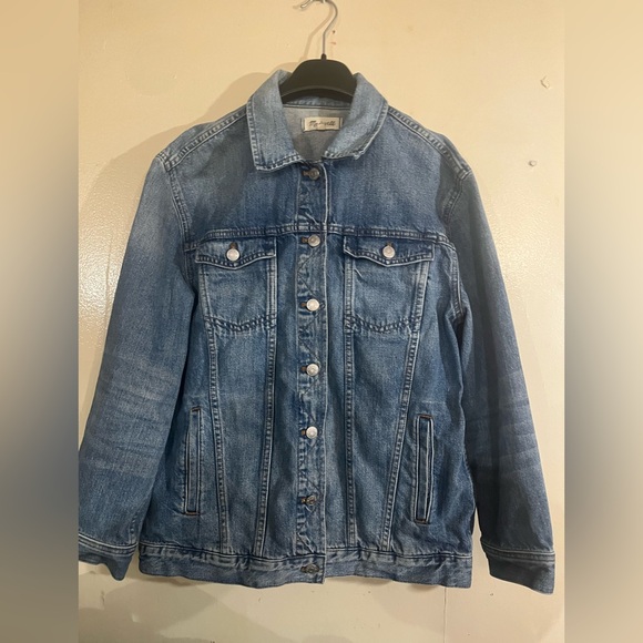 Madewell Men’s Denim Trucker Jacket Size L Excellent Condition Pre-Owned - Picture 7 of 12